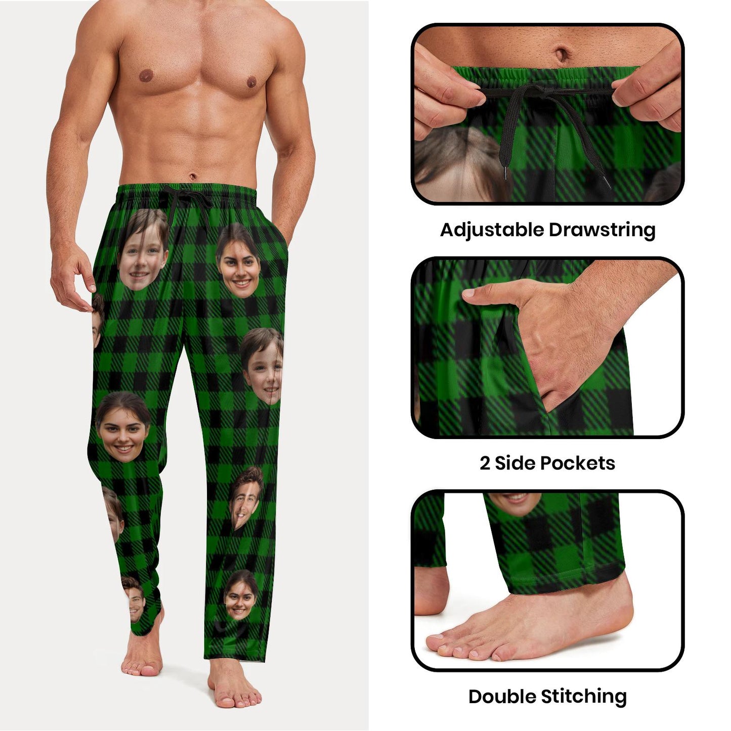 Custom Pajama Pants with Photo Men Women,Engagement Gifts for Couples,Personalized Widding Gifts